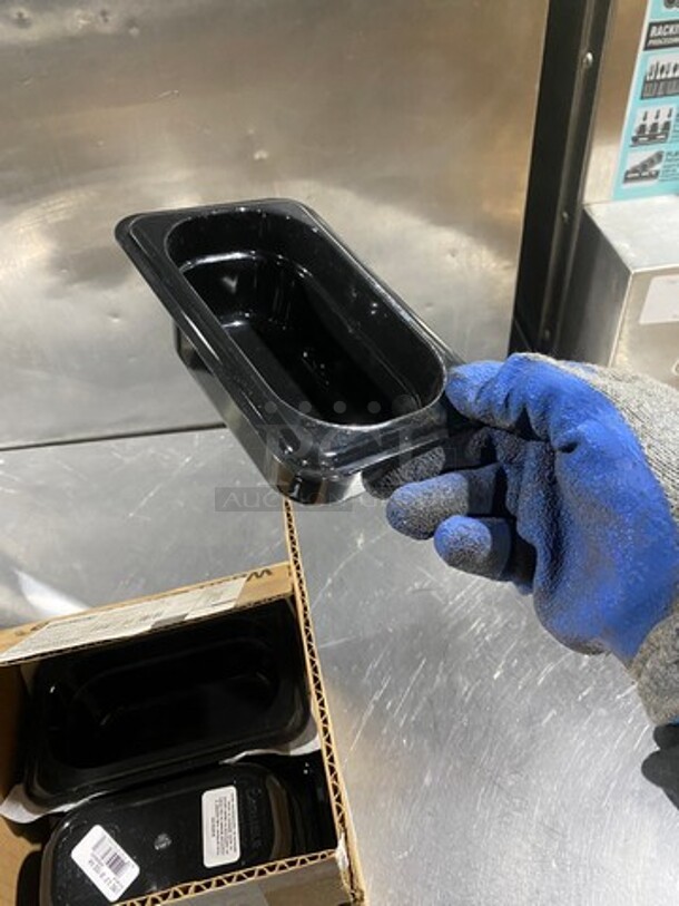 NEW! IN THE BOX! Carlisle Black Poly 1/9x2.5" Food Containers! - Image 7 of 7