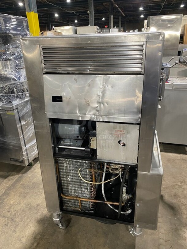 Taylor Commercial Floor Style Dual Soft Serve/Milk Shake Combination Machine! With Milkshake Attachment! All Stainless Steel! On Casters! 208/230V 3 Phase! Model: 632-33 SN: H0117437! - Image 2 of 10