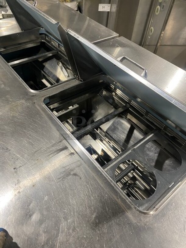 Delfied Stainless Steel Commercial Sandwich Salad Prep Table Bain Marie! With 4 Drawers! On Commercial Castors!   - Image 6 of 11