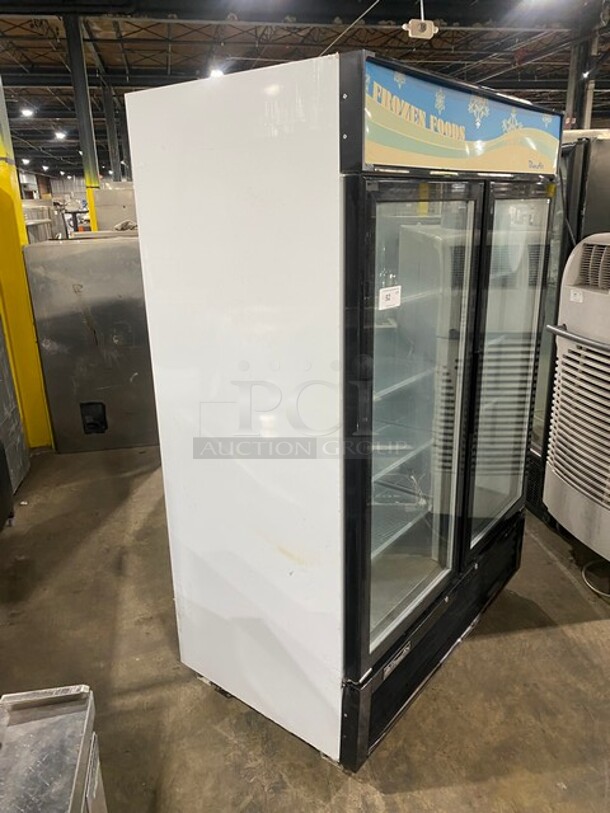 Blue Air Commercial Double Glass Door Reach In Freezer Merchandiser! With Poly Coated Racks! On Casters! 115V 1 Phase! Model: BKGF49 SN: KGF49W-R06-0038! - Image 2 of 8