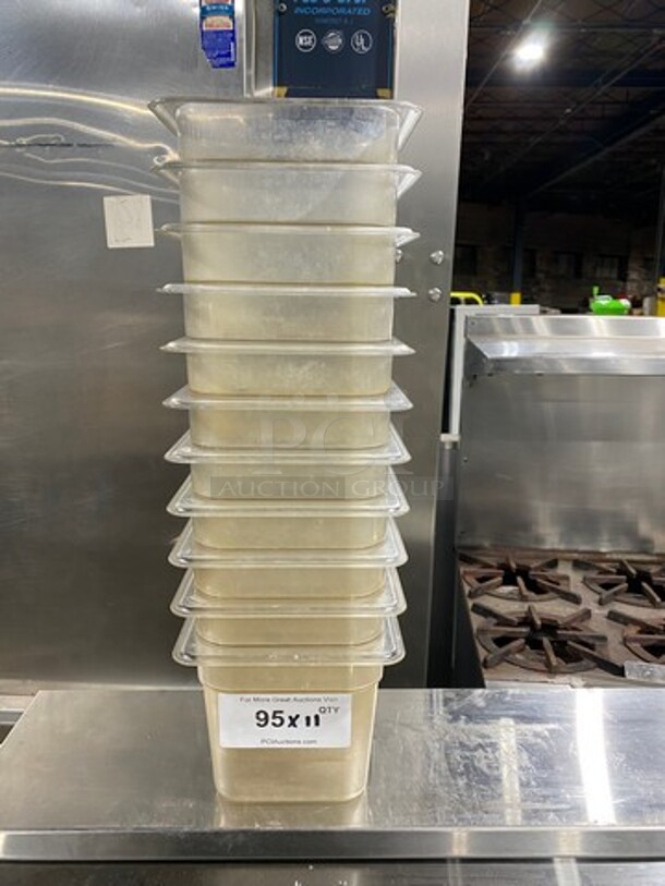Cambro Clear Poly 1/6x6" Food Containers! 11x Your Bid! - Image 1 of 8