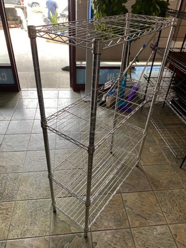 Commercial Metal 4 Tier Shelf! On Legs! BUYER MUST DISMANTLE! PCI CANNOT DISMANTLE FOR SHIPPING! PLEASE CONSIDER FREIGHT CHARGES! - Image 3 of 5