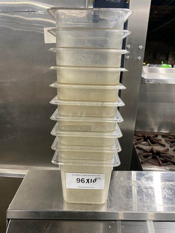 Cambro Clear Poly 1/6x6" Food Containers! 10x Your Bid! - Image 1 of 8