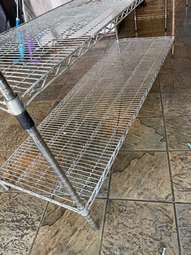 Commercial Metal 4 Tier Shelf! On Legs! BUYER MUST DISMANTLE! PCI CANNOT DISMANTLE FOR SHIPPING! PLEASE CONSIDER FREIGHT CHARGES! - Image 4 of 5