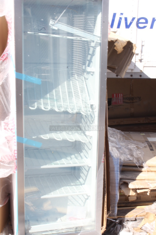 BRAND NEW SCRATCH & DENT! Koolmore KM-FMD12WGD  12 Cu. ft. Commercial Freezer with Glass Door in White - Manual Defrost - Image 4 of 4