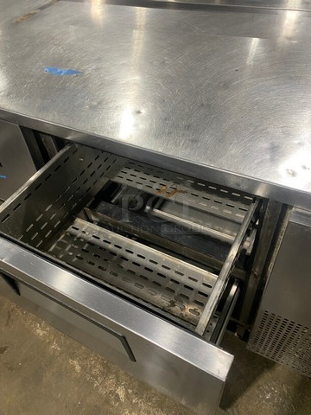 True Commercial Refrigerated 6 Drawer Lowboy Worktop Cooler! With Back Splash! All Stainless Steel! On Casters! - Image 5 of 11