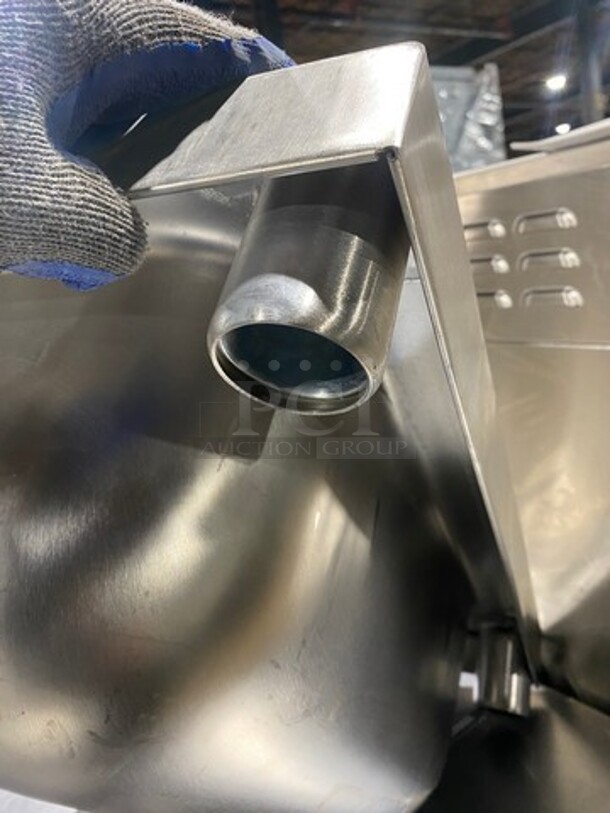 Advance Tabco Commercial Stainless Steel Hand Sink! With Back Splash! Model: 8OP16 - Image 7 of 7