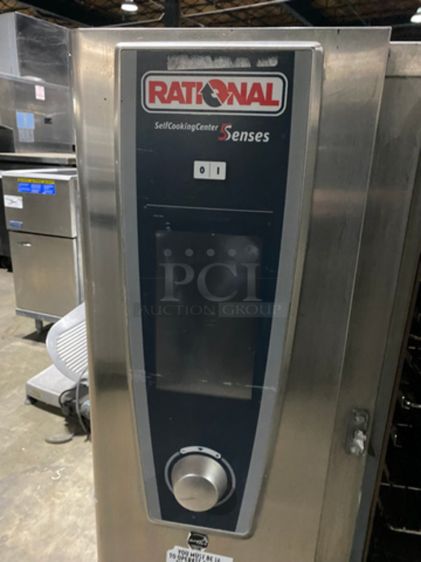 Rational Commercial Electric Powered Combi Convection Oven! WHITE EFFICENCY EDITION! With View Through Door! Metal Oven Racks! All Stainless Steel! On Casters! Model: SCCWE102 SN: E12SH15032449353 480V 60HZ 3 Phase - Image 8 of 8