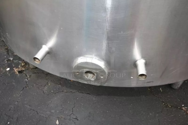 Chester-Jensen Batch Stainless Steel Commercial Floor Style 500 Gallon Jacketed Mix Tank w/ Hinge Lid.  - Image 6 of 11