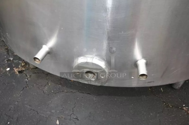 Chester-Jensen Batch Stainless Steel Commercial Floor Style 500 Gallon Jacketed Mix Tank w/ Hinge Lid. - Image 8 of 12