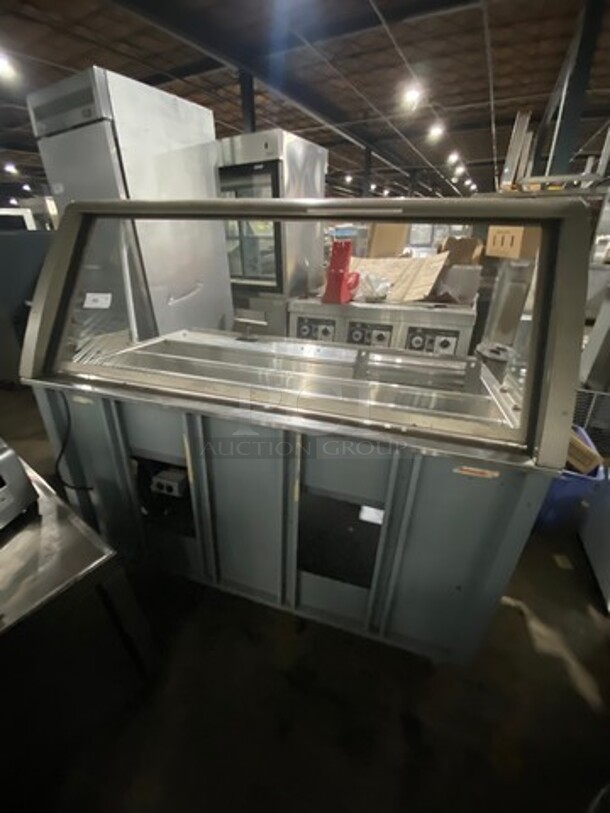 Duke Commercial Sandwich Prep Line Unit! With Slanted Front Glass! All Stainless Steel! On Legs! Model: SUBCPTC60M SN: 12102062 120V 60HZ 1 Phase - Image 1 of 6
