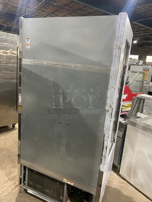 Grab N'Go Open Refrigerated Display Cooler Merchandiser! With Night Cover! Stainless Steel! On Casters! - Image 3 of 9