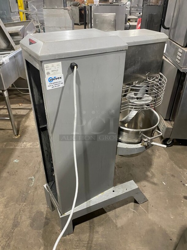  UNIVEX 30qt Floor Style Planetary Mixer With Guard! Heavy Duty Stainless Steel Bowl! MN:SRM30 Serial:M14010069! 115V 1 Phase! 
 - Image 4 of 9
