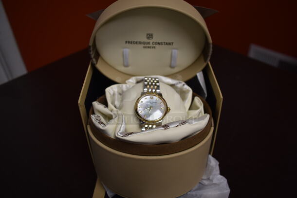 BRAND NEW IN BOX! Frederique Constant Lady Mother of Pearl Dial Quartz FC-220MPWD1S23B Watch - Image 1 of 7
