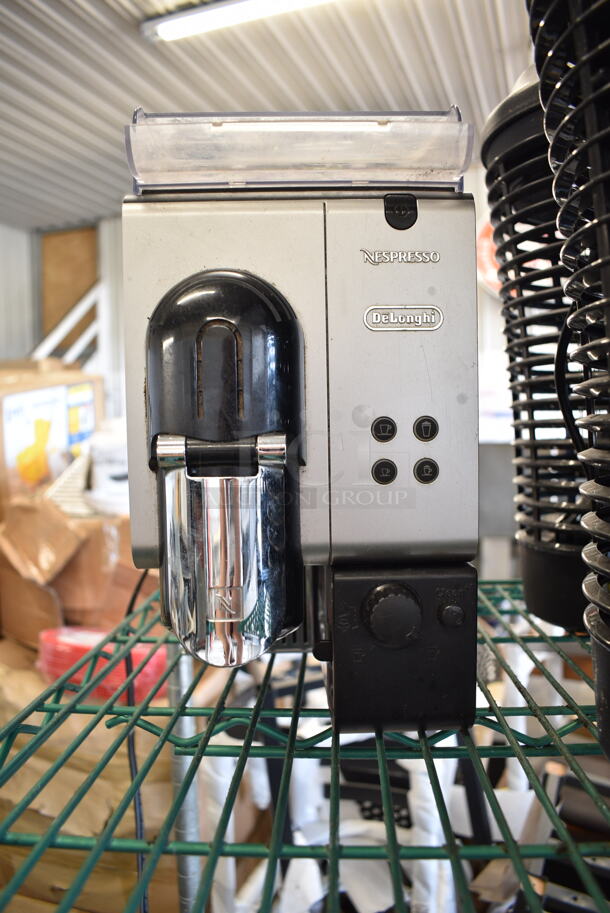 DeLonghi EN520SL Metal Countertop Single Cup Nespresso Coffee Machine. 120 Volts, 1 Phase.  - Image 1 of 4