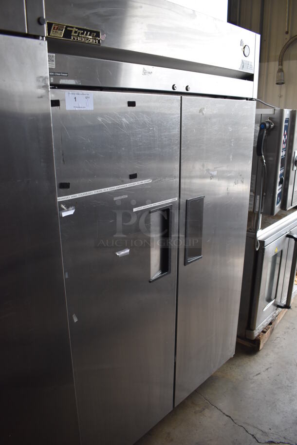 2011 True TG2F-2S Stainless Steel Commercial 2 Door Reach In Freezer w/ Poly Coated Racks on Commercial Casters. 115 Volts, 1 Phase. 51x35x83. Tested and Working! - Image 2 of 6