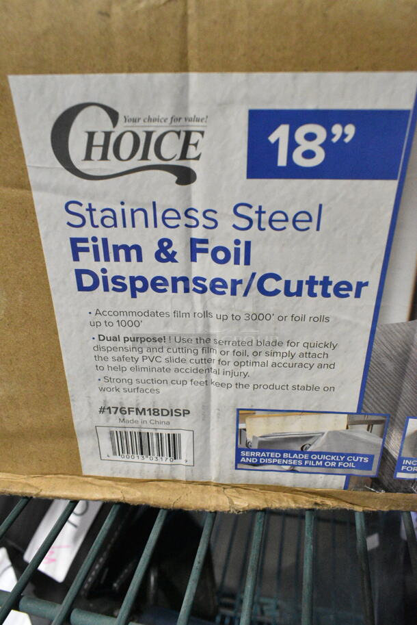 BRAND NEW IN BOX! Choice 176FM18DISP 18" Stainless Steel Film and Foil Dispenser and Cutter - Image 3 of 3