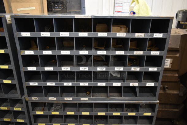 2 Metal 40 Cubby Units w/ Contents of Various Hardware. 2 Times Your Bid! - Image 3 of 4