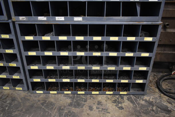 2 Metal 40 Cubby Units w/ Contents of Various Hardware. 2 Times Your Bid! - Image 4 of 4