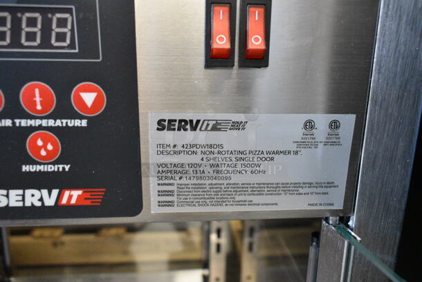 BRAND NEW SCRATCH AND DENT! ServIt 423PDW18D1S Stainless Steel Commercial Countertop Full-Service Countertop Display Warmer with 4 Shelves. 120 Volt, 1 Phase. Tested and Working! - Image 8 of 8