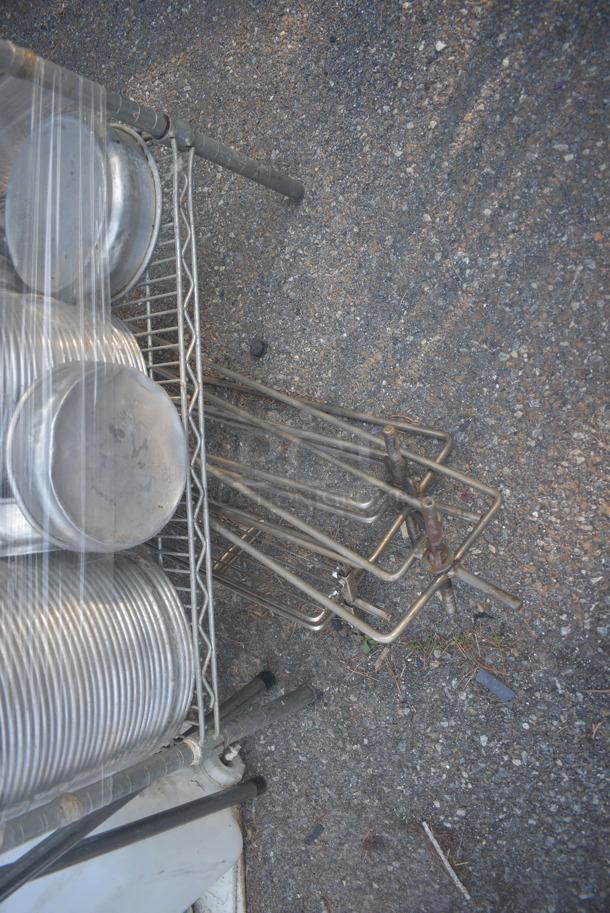 ALL ONE MONEY! Lot of Items including Open Utility Shelf With Metro Style Shelving, Sheet Pans, Round Steel Tins, Sugar Packets, Men's Room Sign, Coffee Decanter AND MORE!BUYER MUST DISMANTLE. PCI CANNOT DISMANTLE FOR SHIPPING. PLEASE CONSIDER FREIGHT CHARGES. - Image 4 of 5