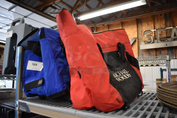 2 Insulated Food Carrying Bags; Red and Blue. Includes 16x12x15. 2 Times Your Bid! - Image 3 of 4