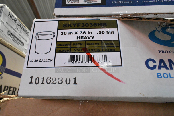 6 BRAND NEW Boxes Including Paper Hot Cups 10 oz, LHRDS-10 Graphic Lids, SKYF3036HB 20-30 Gallon Bags, Eco Java Jacket, Paper Hot Cups 8 oz, HCR-242406C Clear Bags. 6 Times Your Bid!  - Image 5 of 8