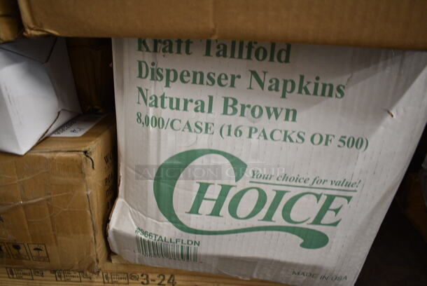 PALLET LOT of 32 BRAND NEW Boxes Including 712B5548D Steelton Stainless Steel Double Tier Speed Rail - 48", Kimberly-Clark Professional 55760 Gray C-Fold / Multifold Countertop Paper Towel Dispenser, Choice Shoe Covers, 24515112CBKBL Baker's Lane 15" x 11 1/2" x 2 1/4" Kraft Auto-Popup Donut / Bakery Box - 100/Bundle, 966TALLFLDN Choice Kraft Natural Tall-Fold 6" x 13" Dispenser Napkin - 8000/Case, Libbey 840-520R-8 Porcelana Rolled Edge Coupe Platter 8" x 6 1/4" Bright White Oval Porcelain - 36/Case, 407ALSC12 Choice 12 oz. One-Piece Aluminum Scoop, 395TO961 EcoChoice 9" x 6" x 3" Compostable Sugarcane / Bagasse 1 Compartment Take-Out Container - 200/Case, 129MCR24B Choice 24 oz. Black Round Microwavable Heavy Weight Container with Lid 7 1/4" - 150/Case, AD12 Genpak 12 oz. Clear Hinged Deli Container - 200/Case, 999IC16B Choice 16 oz. Blue Paper Frozen Yogurt / Food Cup - 50/Pack. 32 Times Your Bid!  - Image 7 of 12