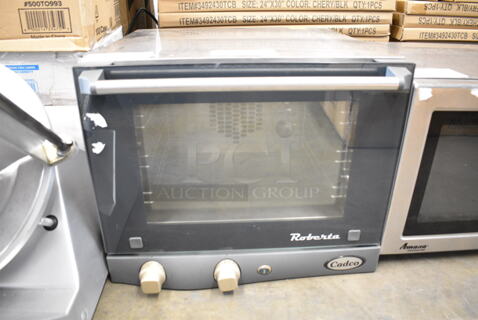 2017 Cadco Unox XAF003 Roberta Metal Commercial Countertop Electric Powered Convection Oven. 120 Volts, 1 Phase. Tested and Working!