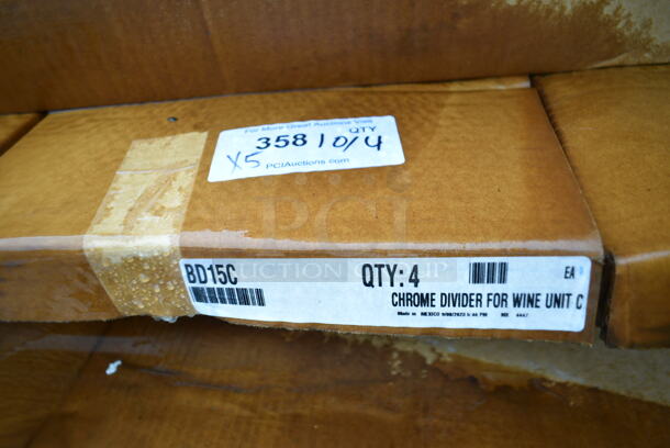 5 BRAND NEW SCRATCH AND DENT! Box of 4 Metro BD15C Wine Storage Bin Divider. 5 Times Your Bid!  - Image 4 of 7