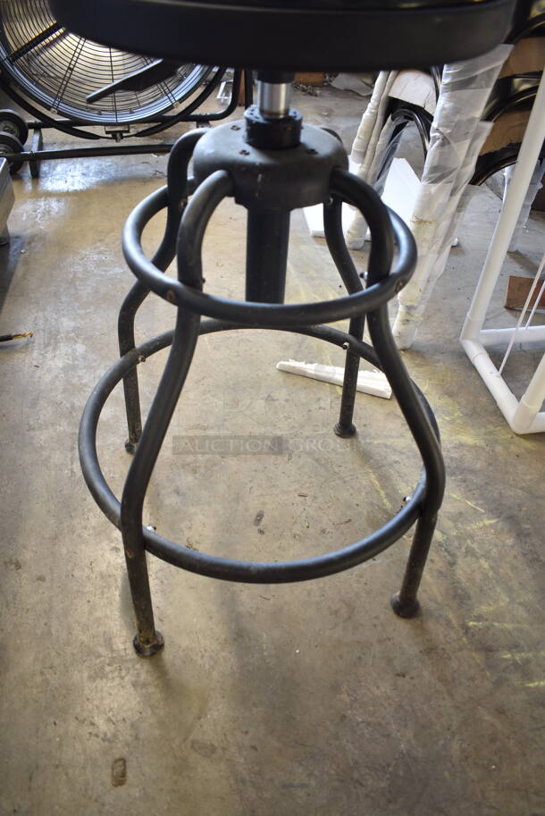 BRAND NEW SCRATCH AND DENT! Pittsburgh Black Metal Swivel Stool.  - Image 4 of 5