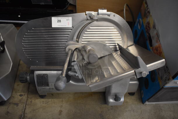 Hobart 2812 Stainless Steel Commercial Countertop Meat Slicer. 120 Volts, 1 Phase. 27x24x24. Tested and Working!