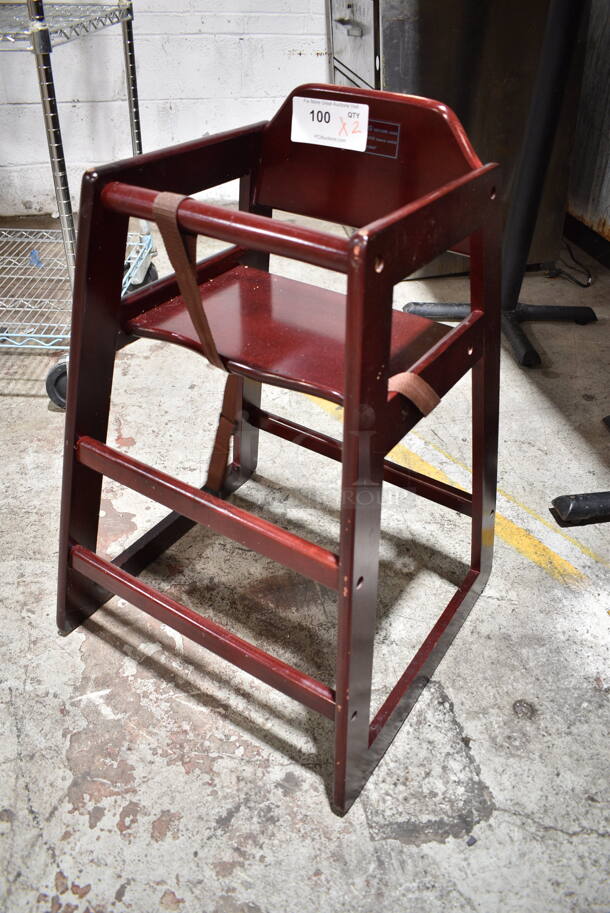 2 Adcraft Wood Pattern High Chair. 2 Times Your Bid! - Image 3 of 5