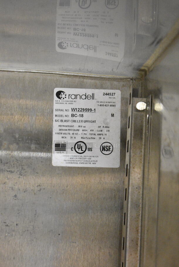Randell BC-18 Stainless Steel Commercial Blast Chiller. 115/230 Volts, 1 Phase. - Image 4 of 4