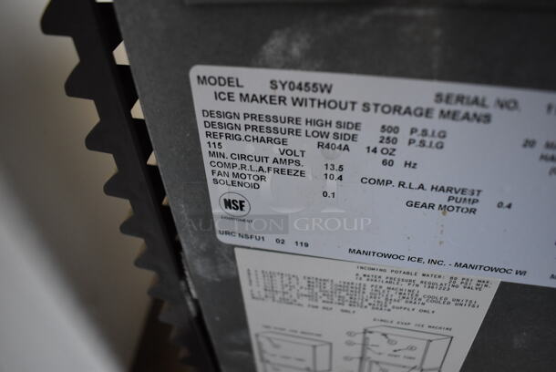 2011 Manitowoc SY0455W Stainless Steel Commercial Ice Machine Head. 115 Volts, 1 Phase. 30x24.5x22 - Image 5 of 6
