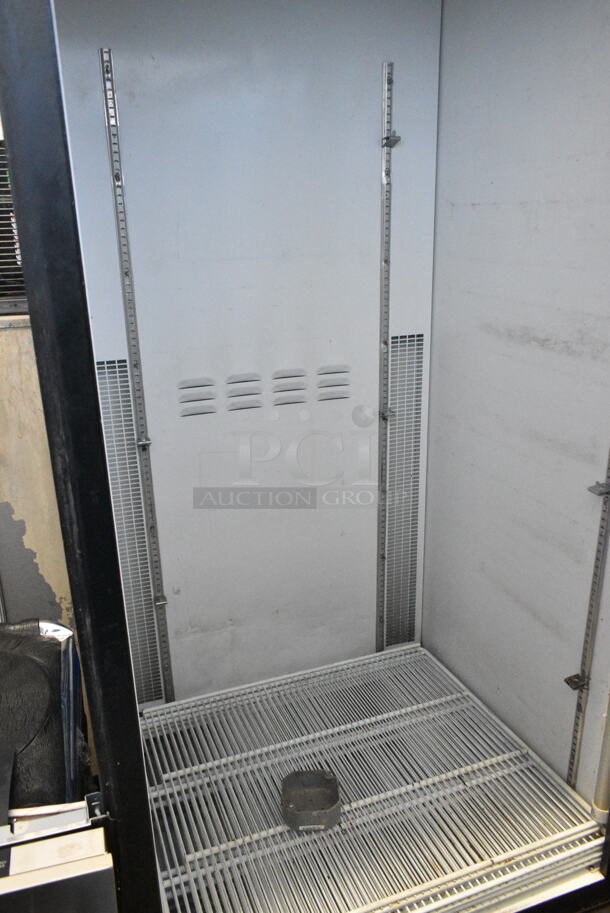 Habco ESM28 Metal Commercial Single Door Reach In Cooler Merchandiser w/ Poly Coated Racks. 115 Volts, 1 Phase. Cannot Test Due To Cut Power Cord - Image 2 of 3