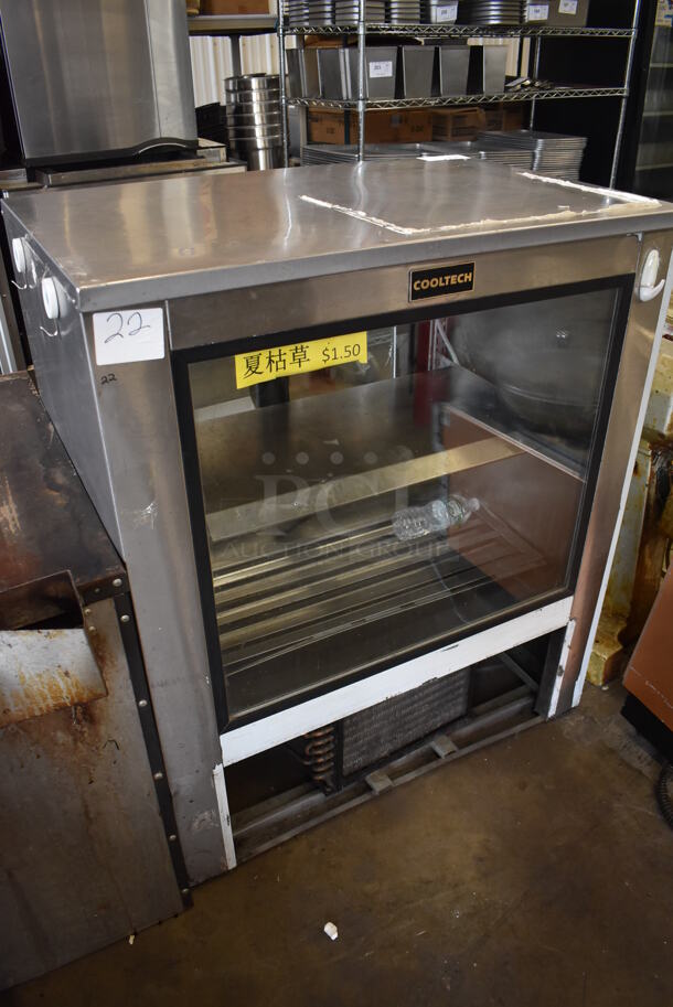 Cooltech CUSTOM-36GL Stainless Steel Commercial 2 Door Cooler Merchandiser. 120 Volts, 1 Phase. 36x24x43. Tested and Working! - Image 4 of 6