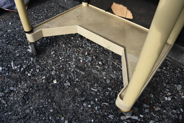 Tan Poly 2 Tier Cart on Commercial Casters. 35x24x28 - Image 4 of 4