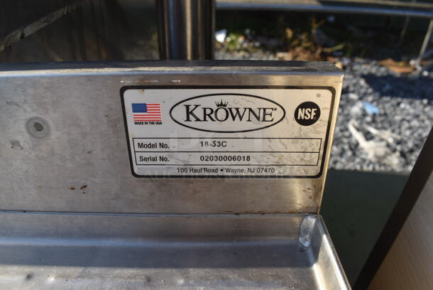 Krowne 18-53C Stainless Steel Commercial 3 Bay Back Bar Sink w/ Dual Drain Boards. 60x19x32. Bays 10x14x10. Drain Boards 16x12x1 - Image 6 of 7