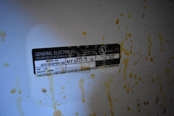 General Electric JES1855PBH 04 Metal Countertop Microwave Oven. 120 Volts, 1 Phase. 24x18x13.5 - Image 6 of 6