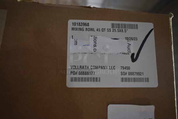 2 BRAND NEW! Vollrath 79450 45 Qt. Heavy Duty Stainless Steel Mixing Bowl. 2 Times Your Bid! - Image 2 of 4