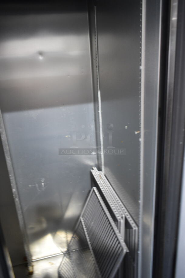 2018 True T-35-HC Stainless Steel Commercial 2 Door Reach In Cooler w/ Poly Coated Racks on Commercial Casters. 115 Volts, 1 Phase. Tested and Working! - Image 3 of 4