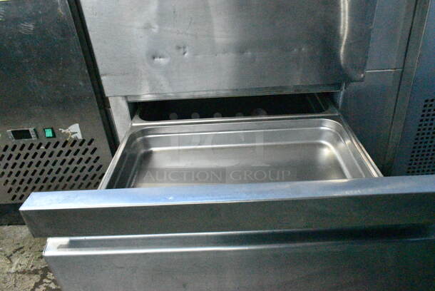Fagor SWR-45-D2 Stainless Steel Commercial 2 Drawer and 1 Door Work Top Cooler on Commercial Casters. 115 Volts, 1 Phase. Tested and Working! - Image 4 of 6