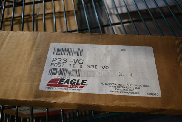 Box of 4 BRAND NEW Eagle P33-VG Green Finish Poles. - Image 3 of 3