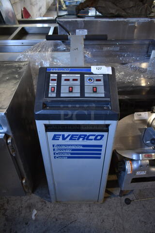 Everco A9950 Metal Floor Style Recycling Refrigerant Recovery. 120 Volts, 1 Phase. Tested and Working!