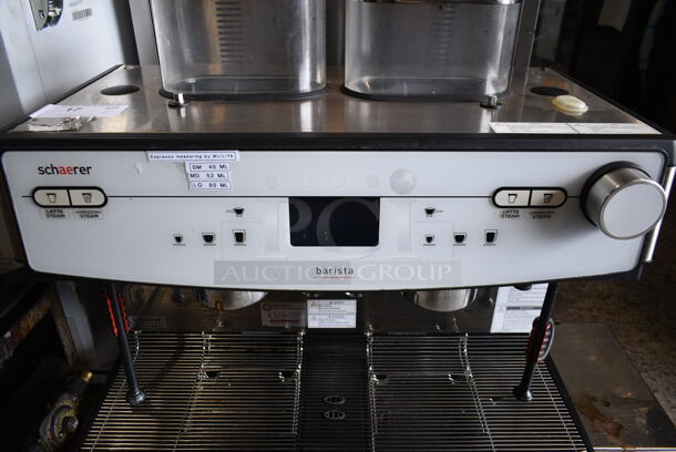 2018 Schaerer Barista Stainless Steel Commercial Countertop 2 Group Espresso Machine w/ 2 Steam Wands and 2 Hoppers. 208/240 Volts, 1 Phase. - Image 5 of 7