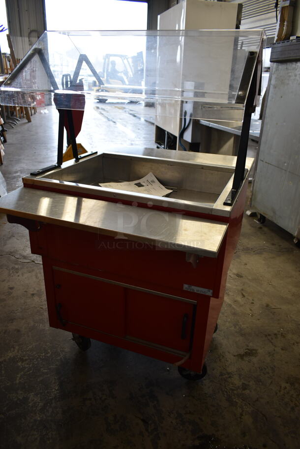 Duke DPAH-2CP M Stainless Steel Commercial Buffet Table w/ Sneeze Guard and Tray Slide on Commercial Casters. 115 Volts, 1 Phase. Cannot Test Due To Missing Power Cord - Image 3 of 7