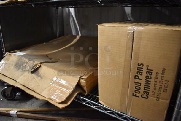 ALL ONE MONEY! Tier Lot of Various Items Including 6 Camwear Poly 1/2 Size Drop In Bins and Coil Covers - Image 1 of 4