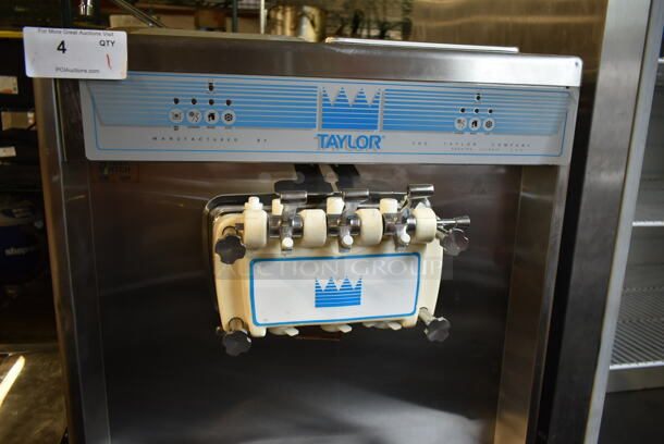 Taylor 754-33 Stainless Steel Commercial Floor Style Water Cooled 2 Flavor w/ Twist Soft Serve Ice Cream Machine on Commercial Casters. 208-230 Volts, 3 Phase. - Image 3 of 10