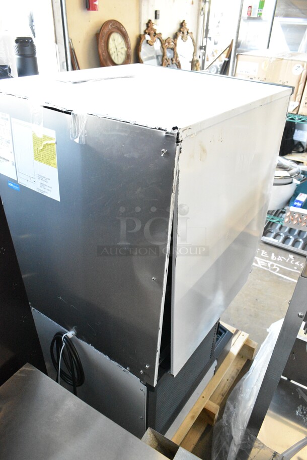 BRAND NEW SCRATCH AND DENT! 2024 Scotsman HID540A-1A Stainless Steel Meridian Countertop Ice Machine and Water Dispenser - 40 lb. Bin Storage. 115 Volts, 1 Phase.  - Image 7 of 10